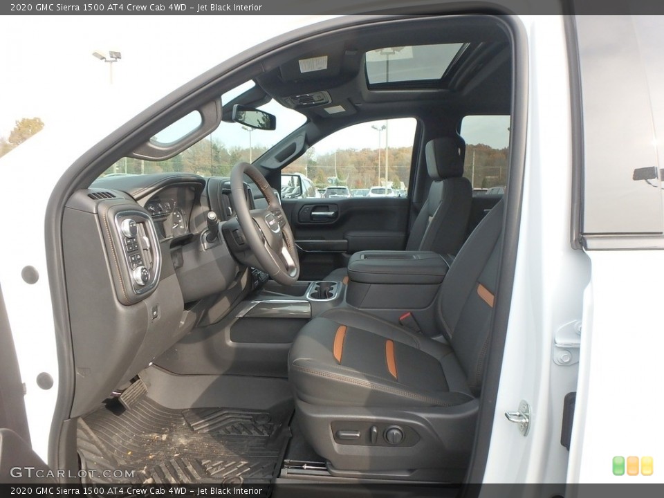 Jet Black Interior Front Seat for the 2020 GMC Sierra 1500 AT4 Crew Cab 4WD #136015303
