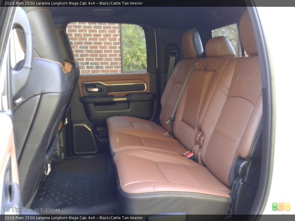 Black/Cattle Tan Interior Rear Seat for the 2019 Ram 2500 Laramie Longhorn Mega Cab 4x4 #136017386