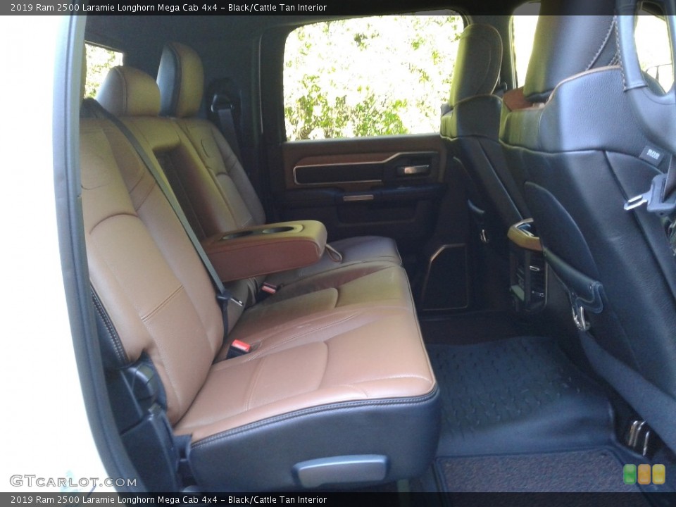 Black/Cattle Tan Interior Rear Seat for the 2019 Ram 2500 Laramie Longhorn Mega Cab 4x4 #136017469