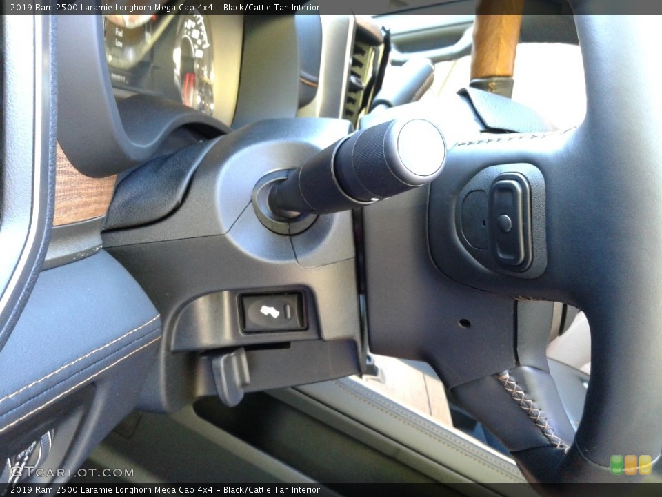 Black/Cattle Tan Interior Controls for the 2019 Ram 2500 Laramie Longhorn Mega Cab 4x4 #136017505