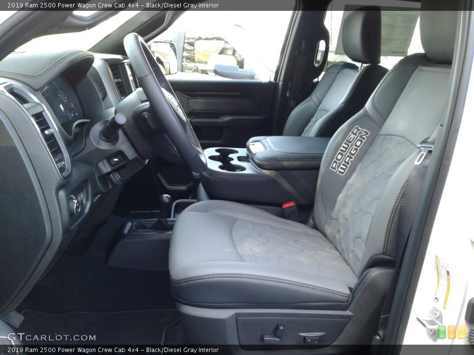 Black/Diesel Gray Interior Front Seat for the 2019 Ram 2500 Power Wagon Crew Cab 4x4 #136019350