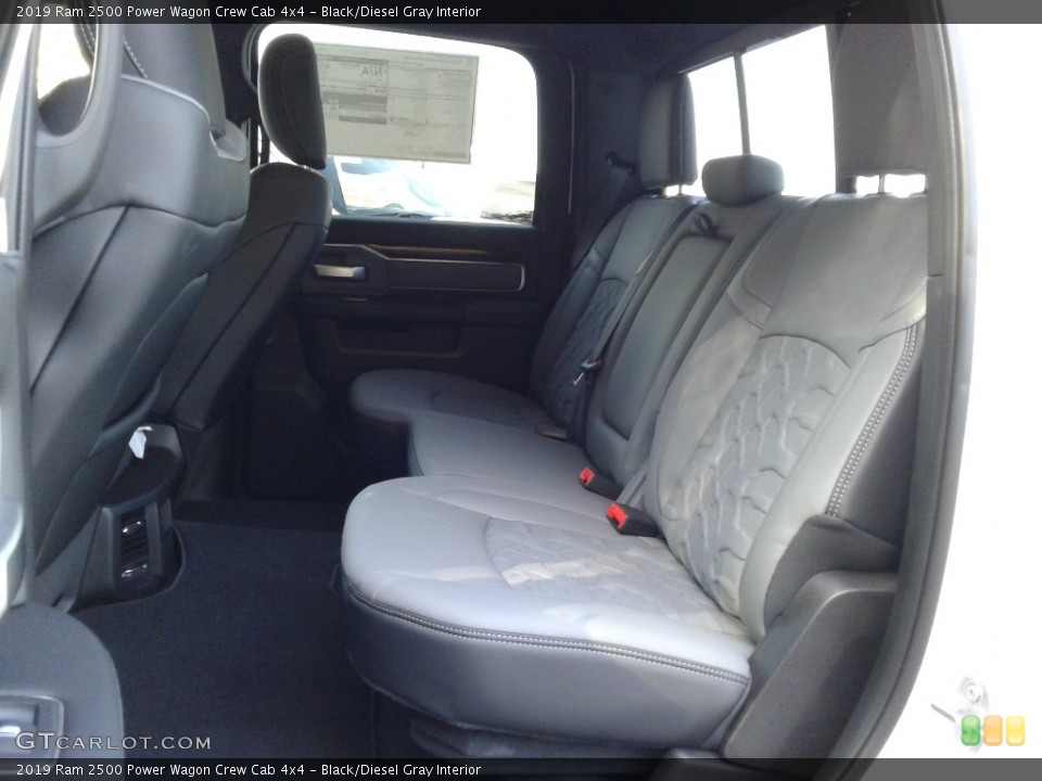 Black/Diesel Gray Interior Rear Seat for the 2019 Ram 2500 Power Wagon Crew Cab 4x4 #136019371