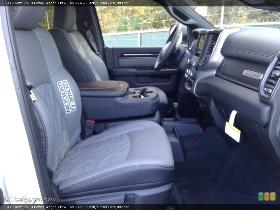 Black/Diesel Gray Interior Front Seat for the 2019 Ram 2500 Power Wagon Crew Cab 4x4 #136019431