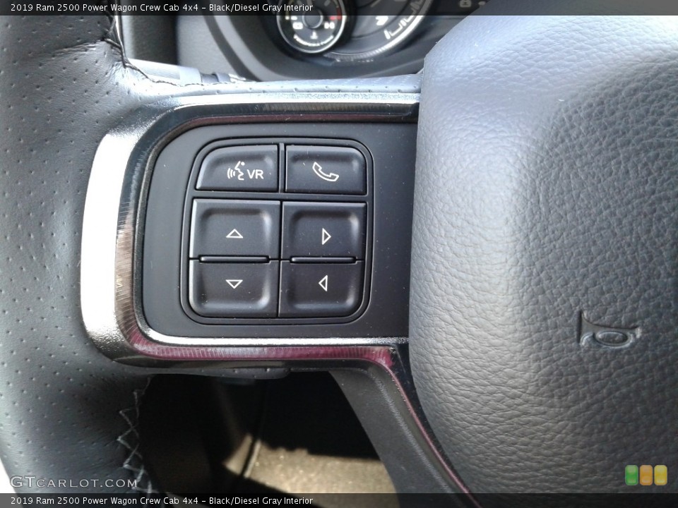 Black/Diesel Gray Interior Steering Wheel for the 2019 Ram 2500 Power Wagon Crew Cab 4x4 #136019473