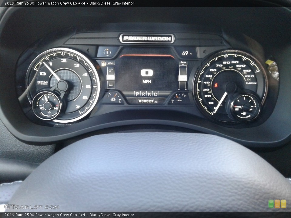 Black/Diesel Gray Interior Gauges for the 2019 Ram 2500 Power Wagon Crew Cab 4x4 #136019509