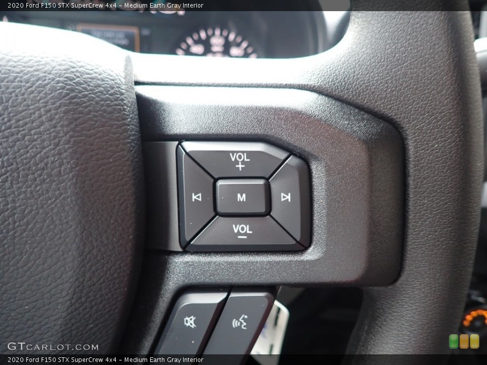 Medium Earth Gray Interior Steering Wheel for the 2020 Ford F150 STX SuperCrew 4x4 #136019785