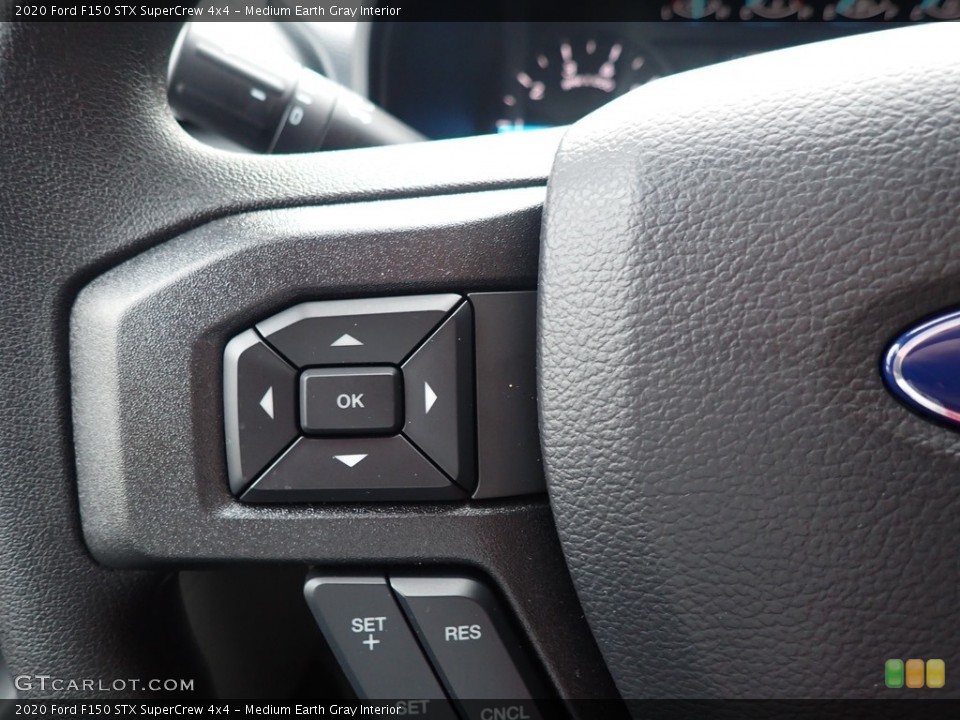 Medium Earth Gray Interior Steering Wheel for the 2020 Ford F150 STX SuperCrew 4x4 #136019800