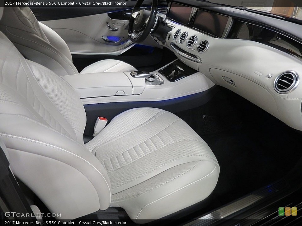 Crystal Grey/Black Interior Front Seat for the 2017 Mercedes-Benz S 550 Cabriolet #136020298