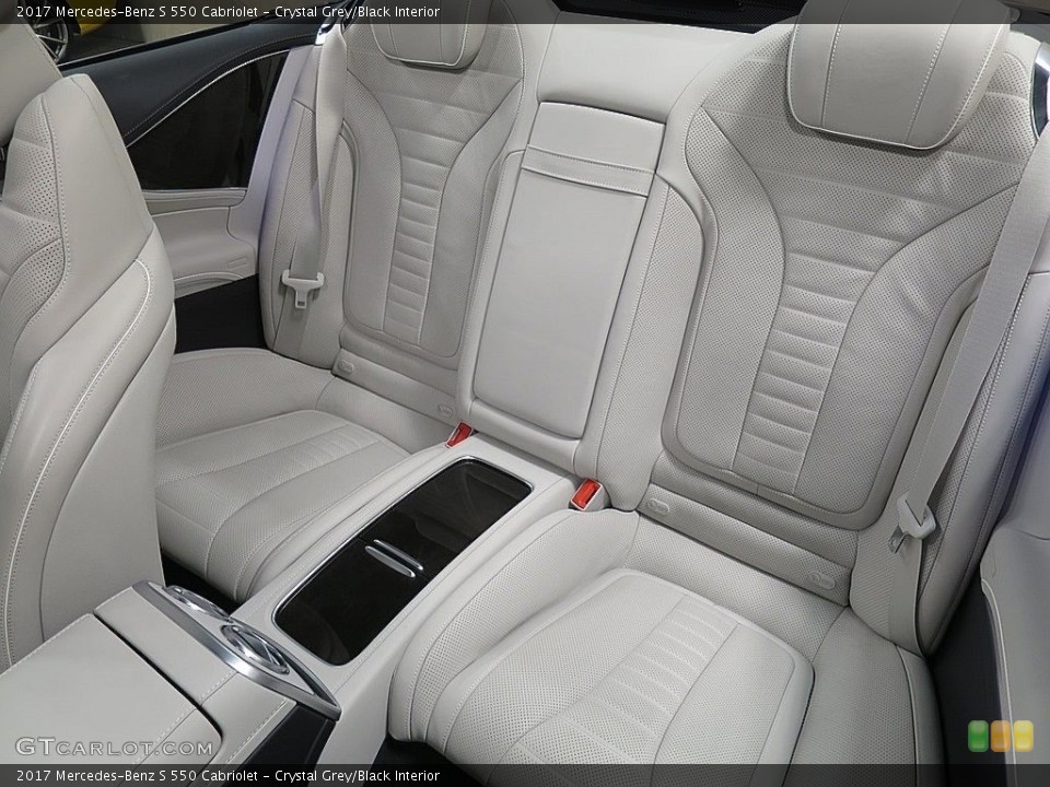 Crystal Grey/Black Interior Rear Seat for the 2017 Mercedes-Benz S 550 Cabriolet #136020304