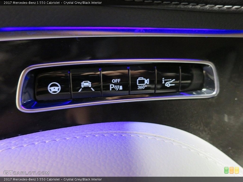 Crystal Grey/Black Interior Controls for the 2017 Mercedes-Benz S 550 Cabriolet #136020412