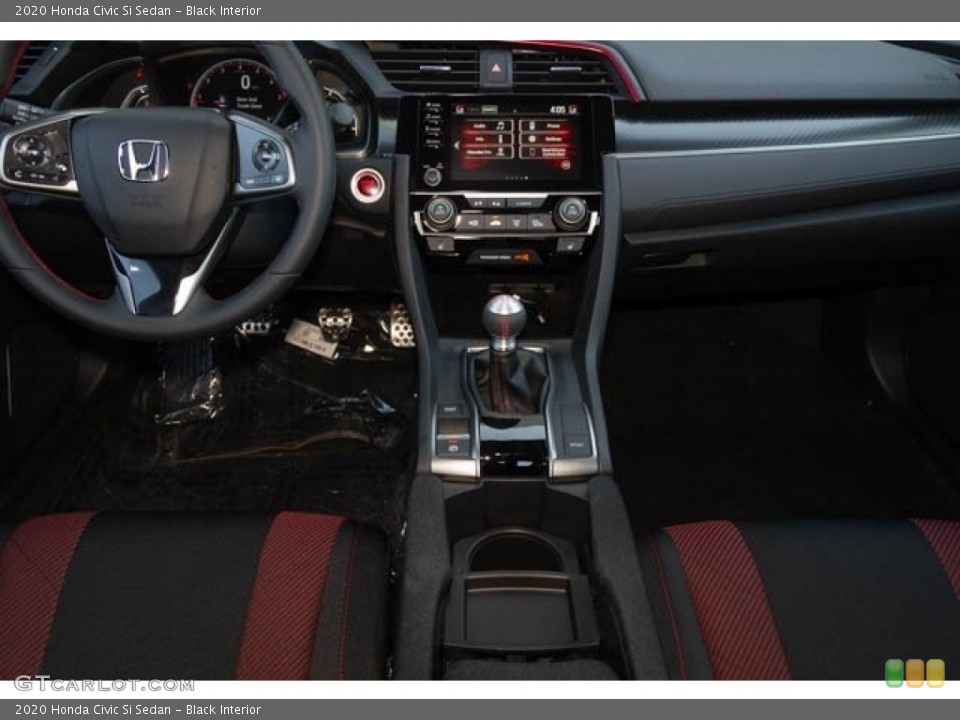 Black Interior Dashboard for the 2020 Honda Civic Si Sedan #136028788