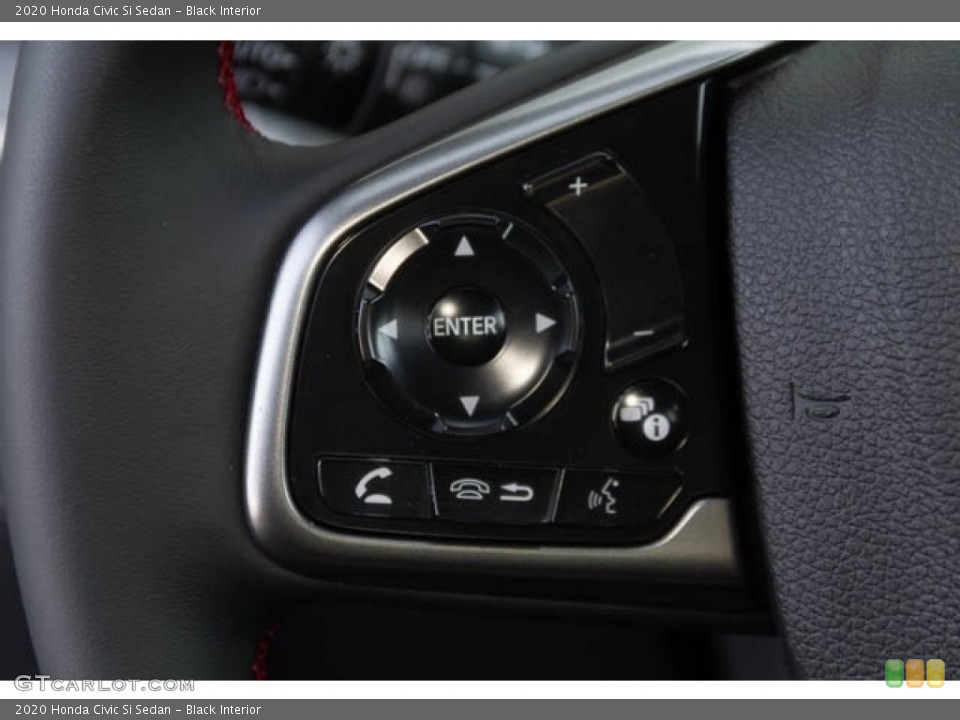 Black Interior Steering Wheel for the 2020 Honda Civic Si Sedan #136028832