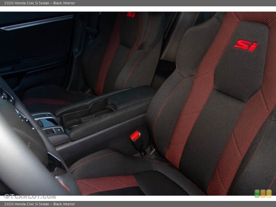 Black Interior Front Seat for the 2020 Honda Civic Si Sedan #136028899