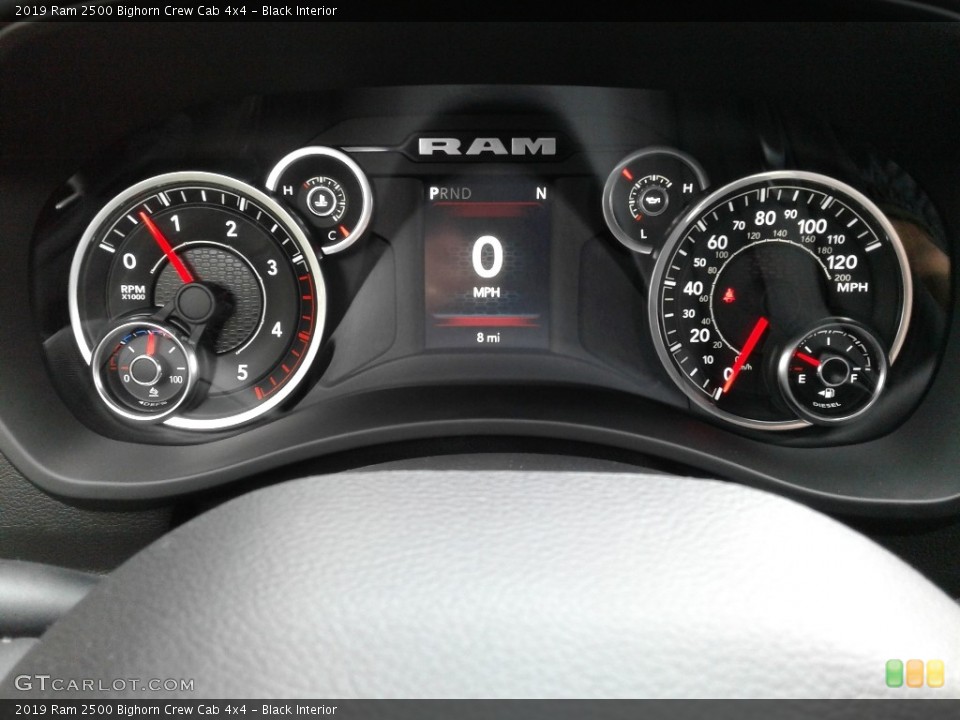 Black Interior Gauges for the 2019 Ram 2500 Bighorn Crew Cab 4x4 #136037752