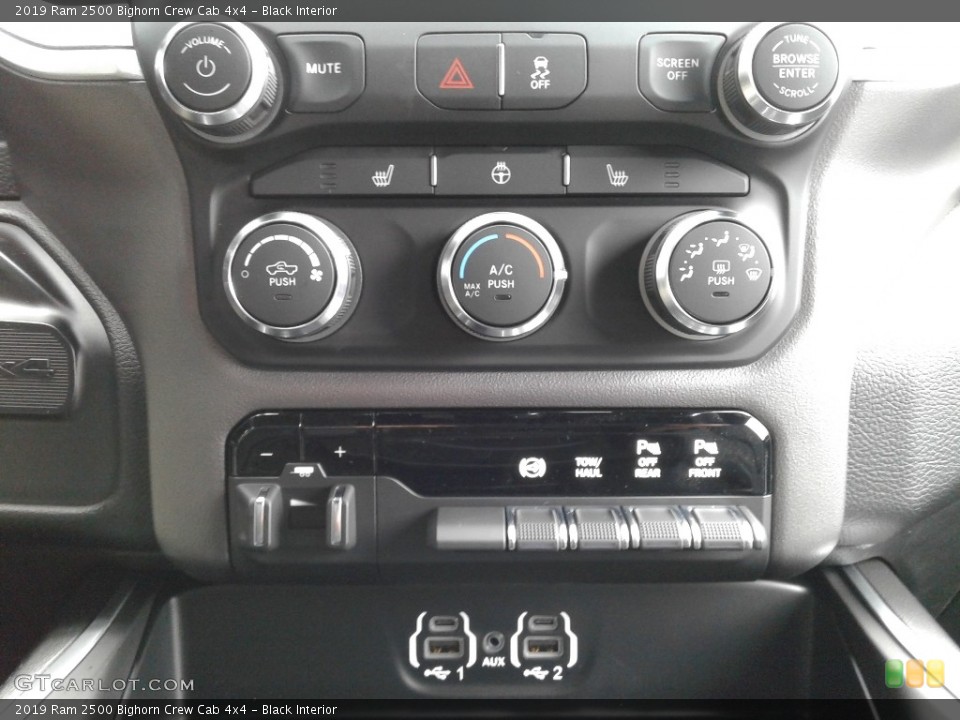 Black Interior Controls for the 2019 Ram 2500 Bighorn Crew Cab 4x4 #136037968