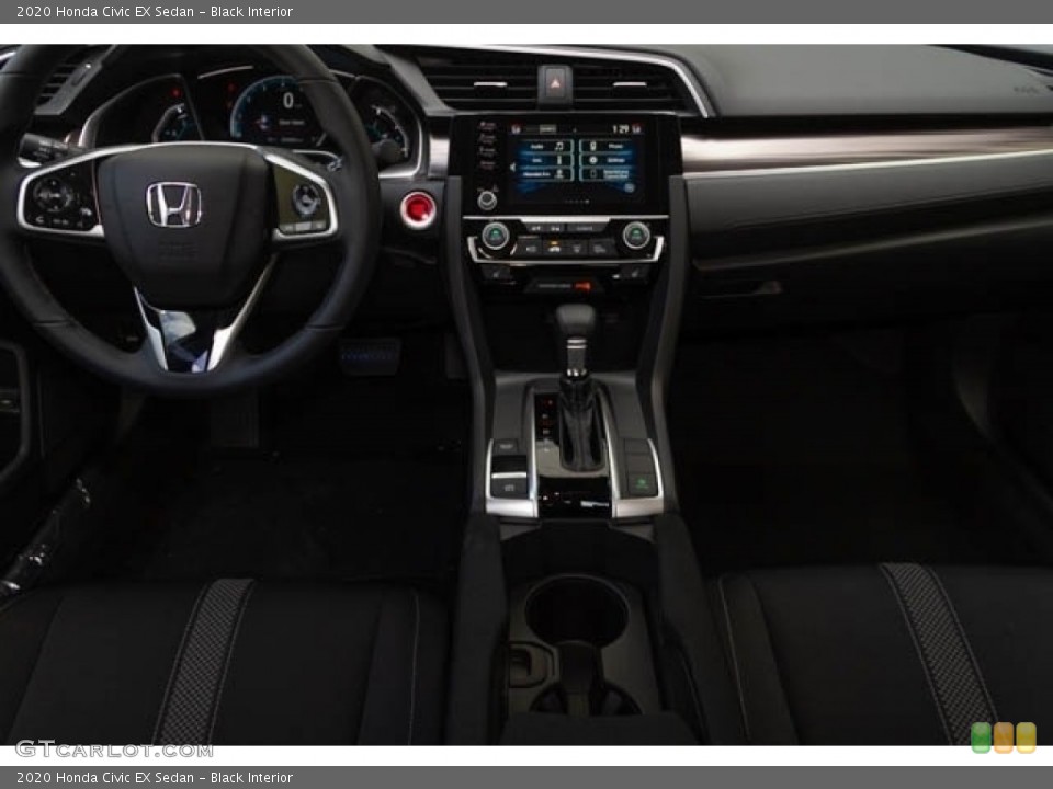 Black Interior Dashboard for the 2020 Honda Civic EX Sedan #136040701