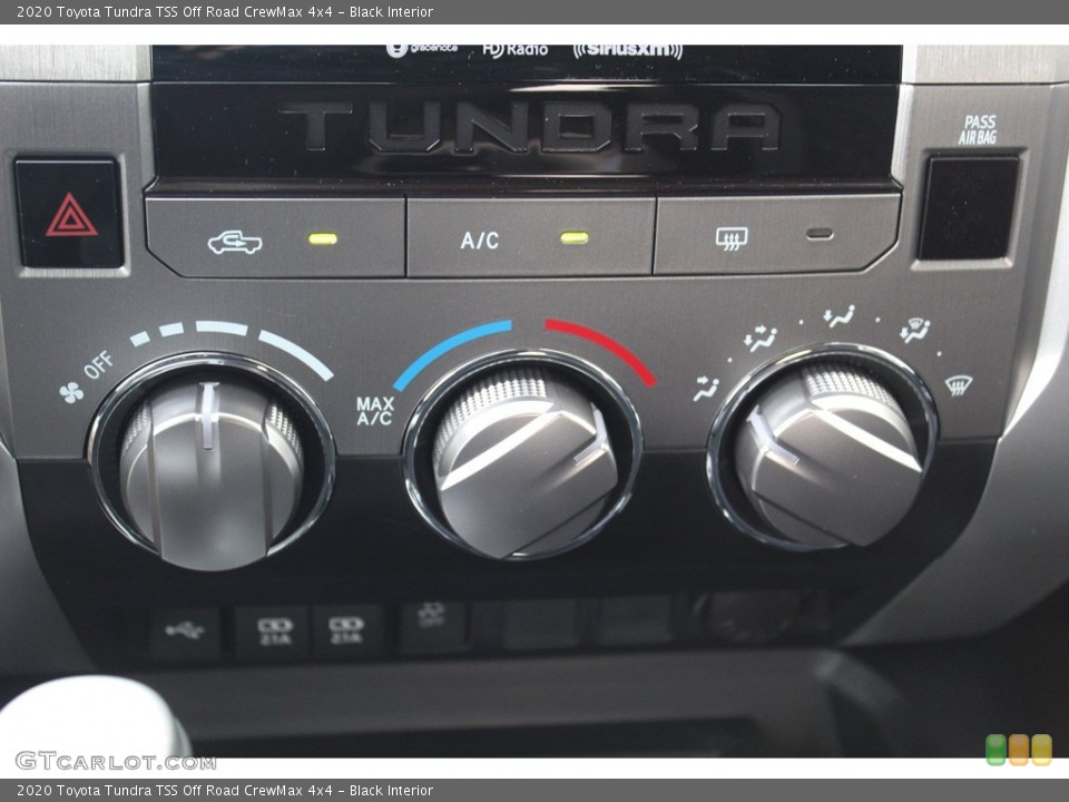 Black Interior Controls for the 2020 Toyota Tundra TSS Off Road CrewMax 4x4 #136048183