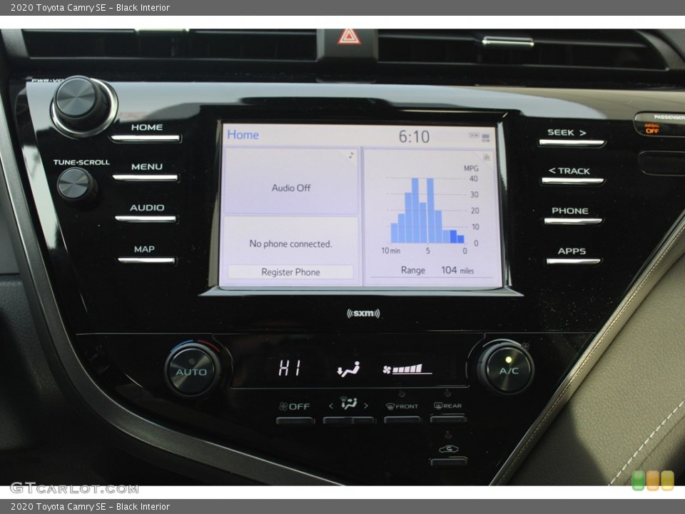 Black Interior Controls for the 2020 Toyota Camry SE #136049230