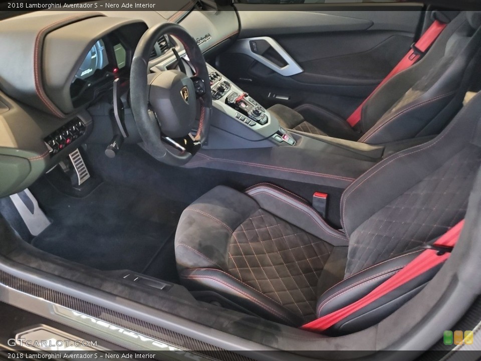 Nero Ade Interior Front Seat for the 2018 Lamborghini Aventador S #136049665