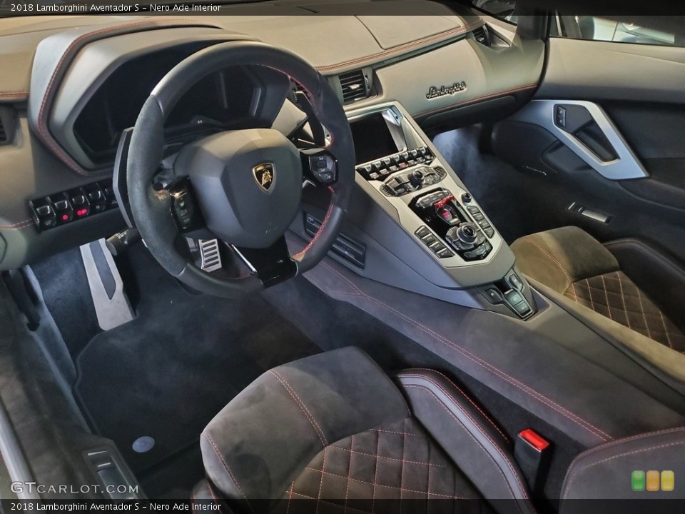 Nero Ade Interior Photo for the 2018 Lamborghini Aventador S #136049698