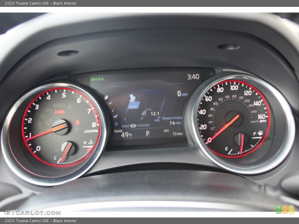 Black Interior Gauges for the 2020 Toyota Camry XSE #136050076