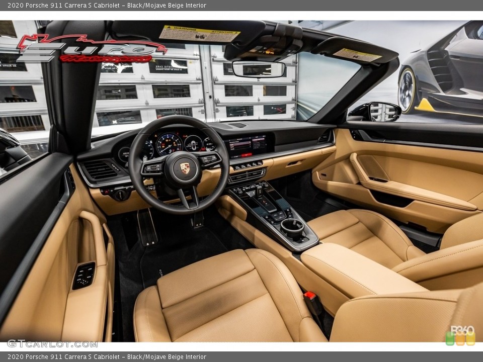 Black/Mojave Beige Interior Photo for the 2020 Porsche 911 Carrera S Cabriolet #136050133