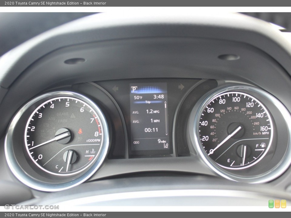 Black Interior Gauges for the 2020 Toyota Camry SE Nightshade Edition #136050988