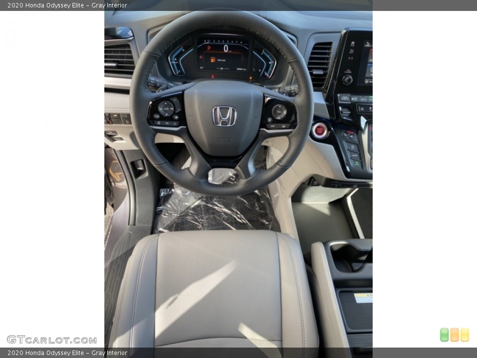 Gray Interior Steering Wheel for the 2020 Honda Odyssey Elite #136053034