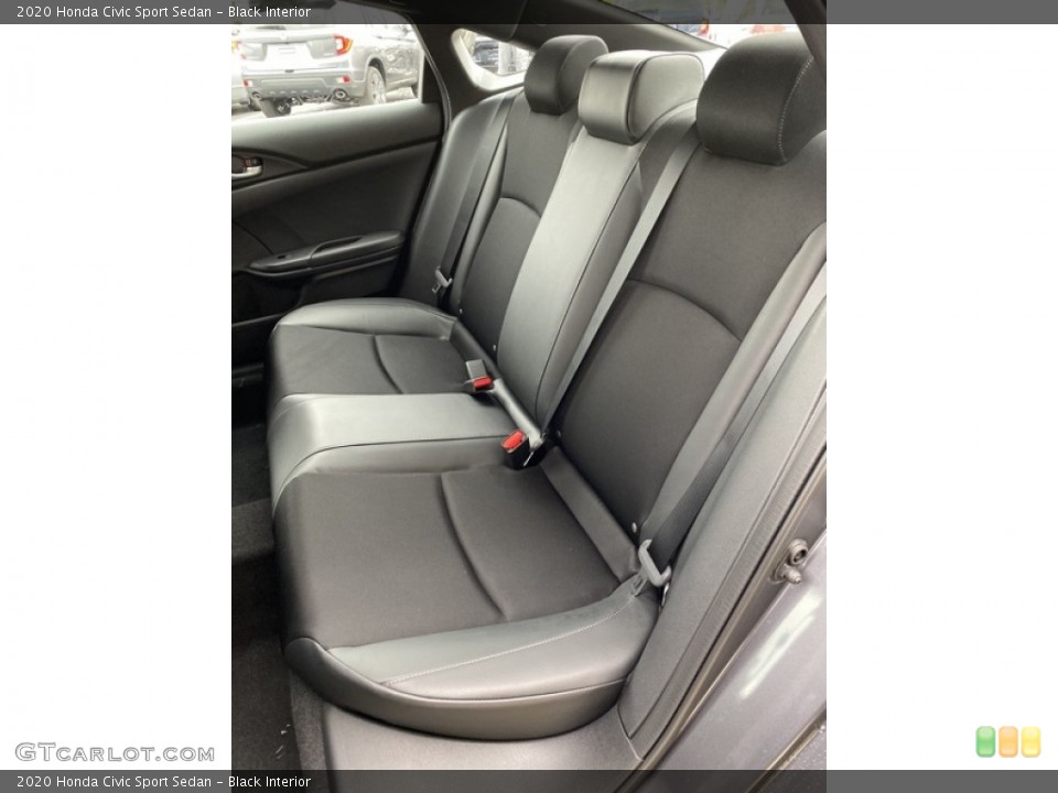 Black Interior Rear Seat for the 2020 Honda Civic Sport Sedan #136053595