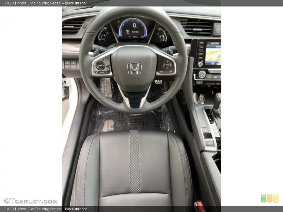 Black Interior Steering Wheel for the 2020 Honda Civic Touring Sedan #136054192
