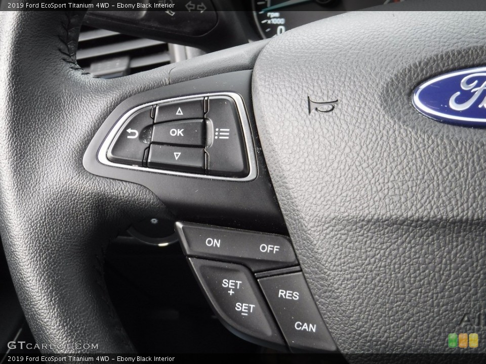 Ebony Black Interior Steering Wheel for the 2019 Ford EcoSport Titanium 4WD #136055589