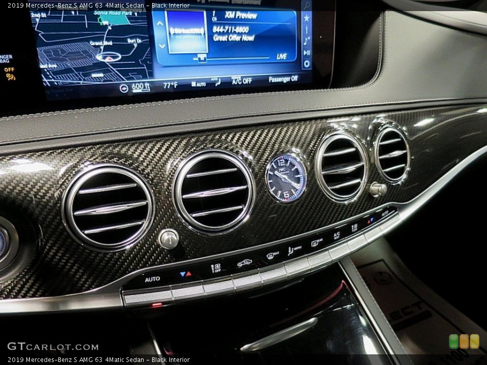 Black Interior Controls for the 2019 Mercedes-Benz S AMG 63 4Matic Sedan #136055595