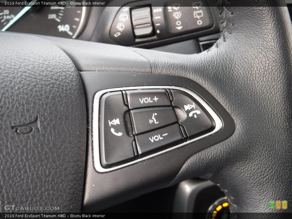 Ebony Black Interior Steering Wheel for the 2019 Ford EcoSport Titanium 4WD #136055619