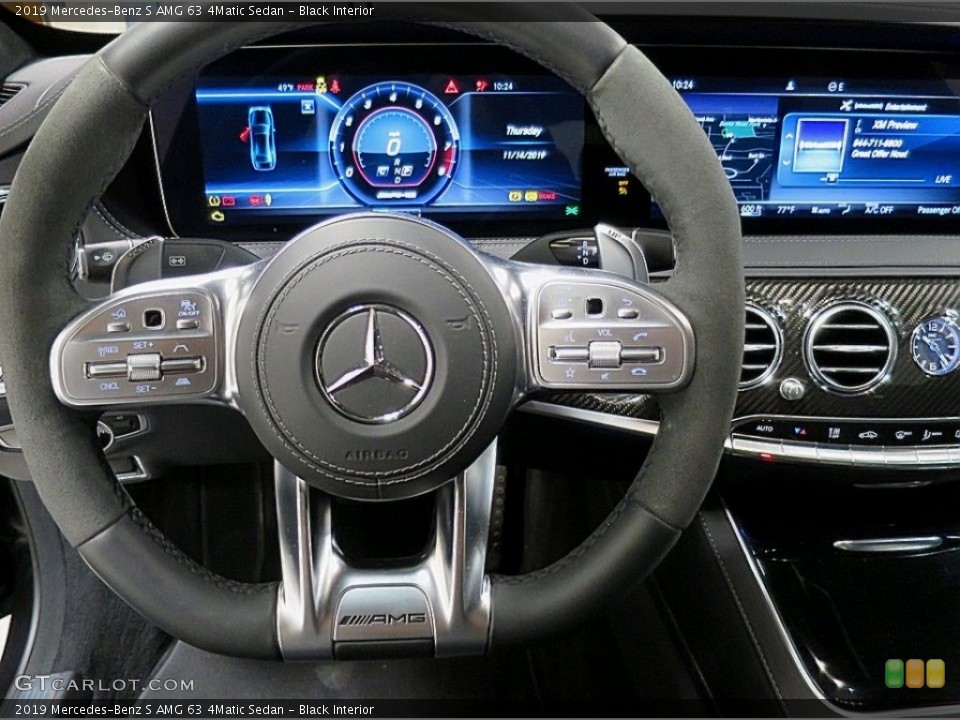 Black Interior Steering Wheel for the 2019 Mercedes-Benz S AMG 63 4Matic Sedan #136055727