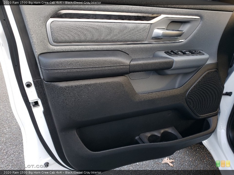 Black/Diesel Gray Interior Door Panel for the 2020 Ram 1500 Big Horn Crew Cab 4x4 #136071753
