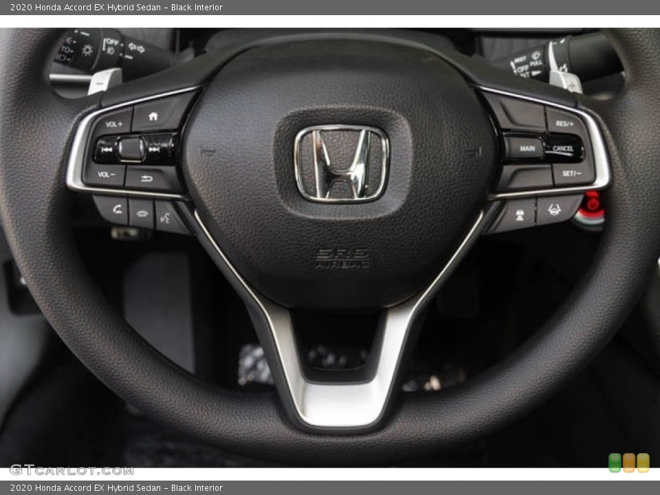 Black Interior Steering Wheel For The 2020 Honda Accord Ex Hybrid Sedan