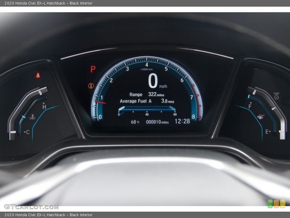 Black Interior Gauges for the 2020 Honda Civic EX-L Hatchback #136078593