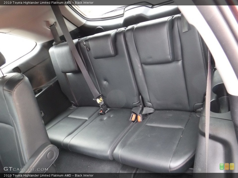Black Interior Rear Seat for the 2019 Toyota Highlander Limited Platinum AWD #136081413