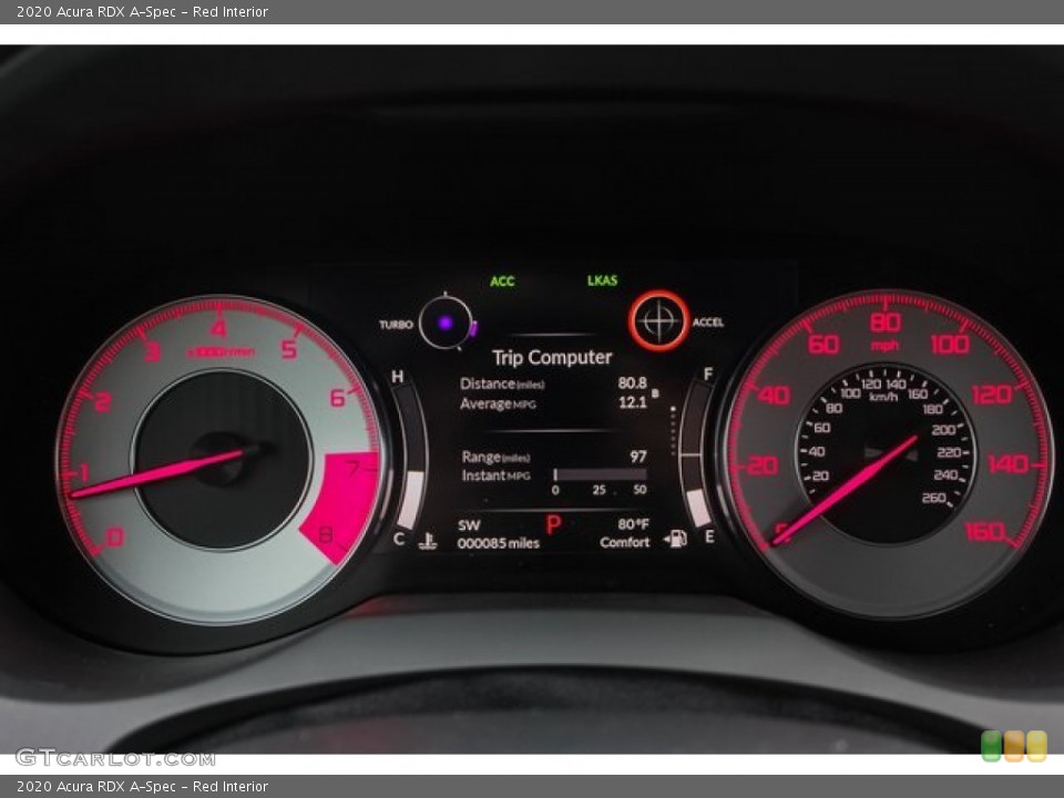 Red Interior Gauges for the 2020 Acura RDX A-Spec #136094681