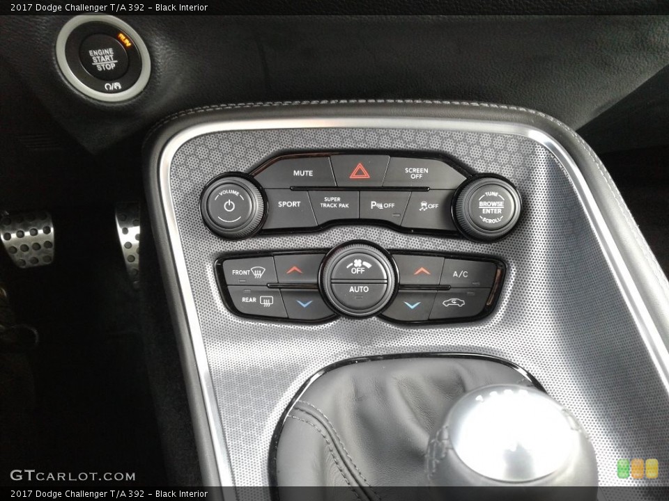 Black Interior Controls for the 2017 Dodge Challenger T/A 392 #136095563