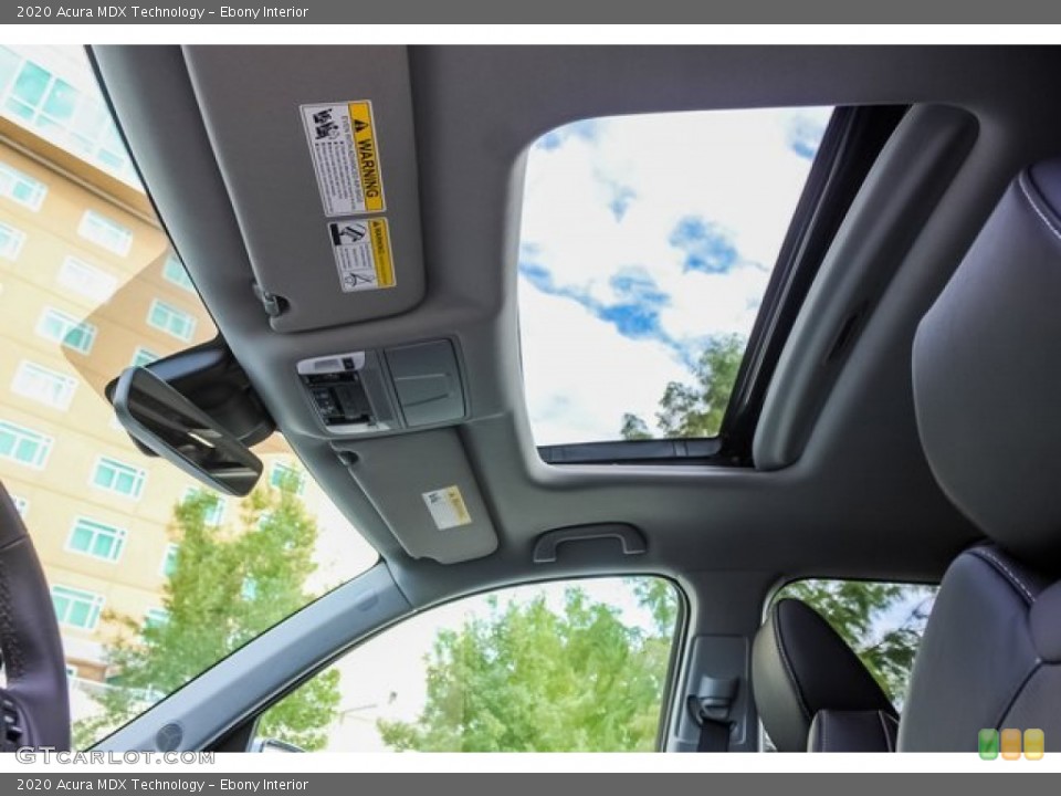 Ebony Interior Sunroof for the 2020 Acura MDX Technology #136096424