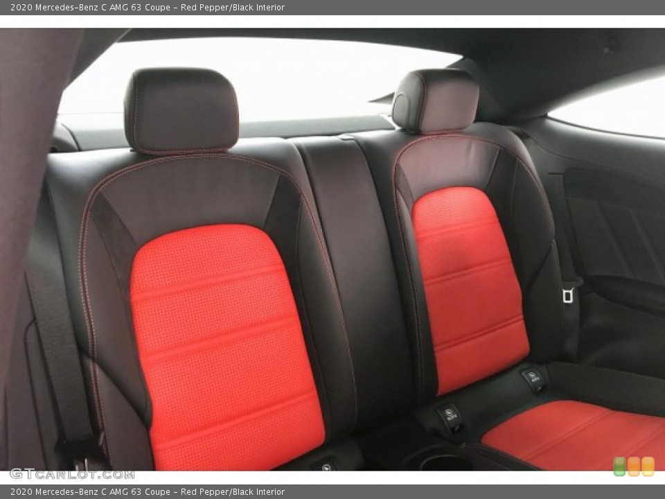 Red Pepper/Black Interior Rear Seat for the 2020 Mercedes-Benz C AMG 63 Coupe #136098389