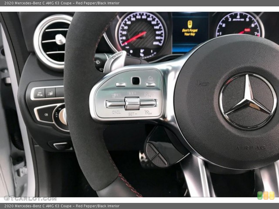 Red Pepper/Black Interior Steering Wheel for the 2020 Mercedes-Benz C AMG 63 Coupe #136098470