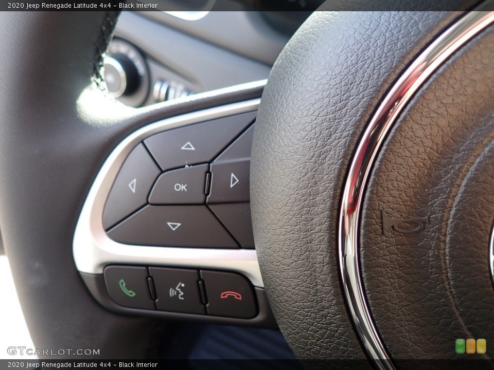 Black Interior Steering Wheel for the 2020 Jeep Renegade Latitude 4x4 #136112153
