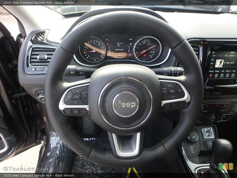 Black Interior Steering Wheel for the 2020 Jeep Compass Altitude 4x4 #136116569