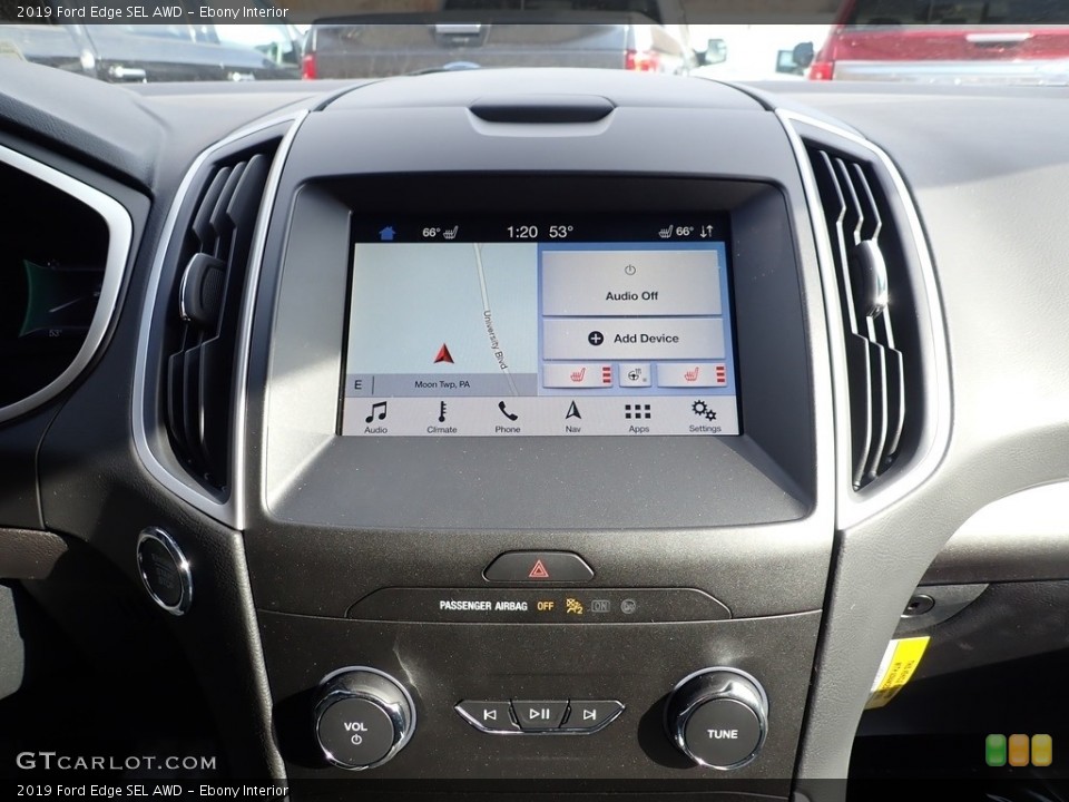 Ebony Interior Controls for the 2019 Ford Edge SEL AWD #136119314