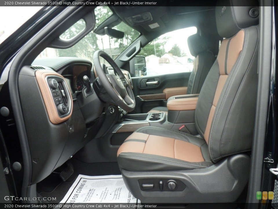 Jet Black/­Umber Interior Photo for the 2020 Chevrolet Silverado 3500HD High Country Crew Cab 4x4 #136120202