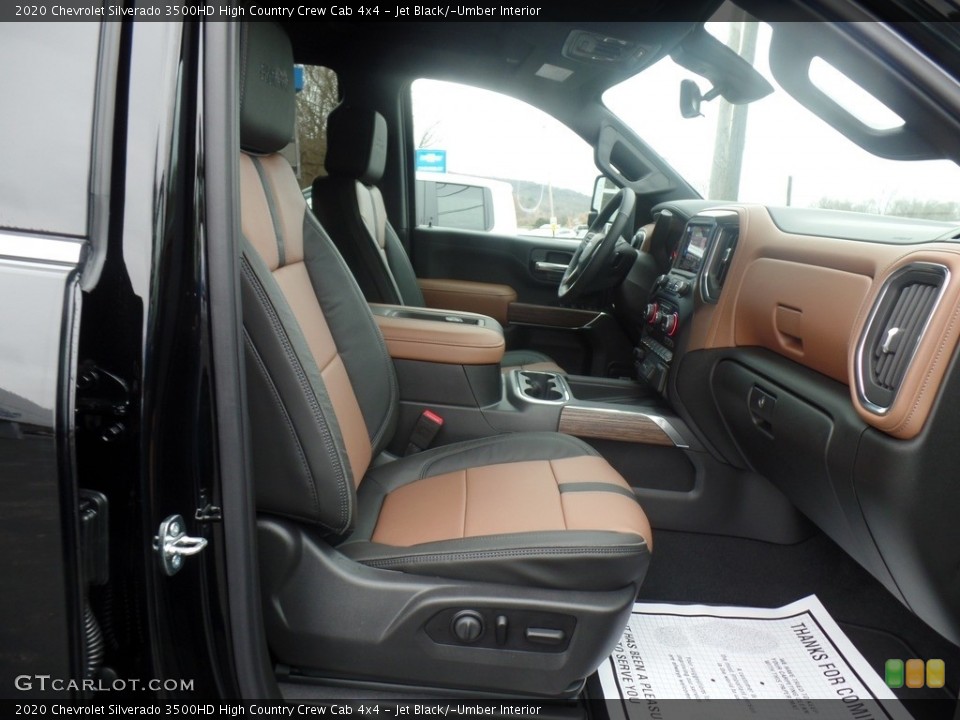 Jet Black/­Umber 2020 Chevrolet Silverado 3500HD Interiors