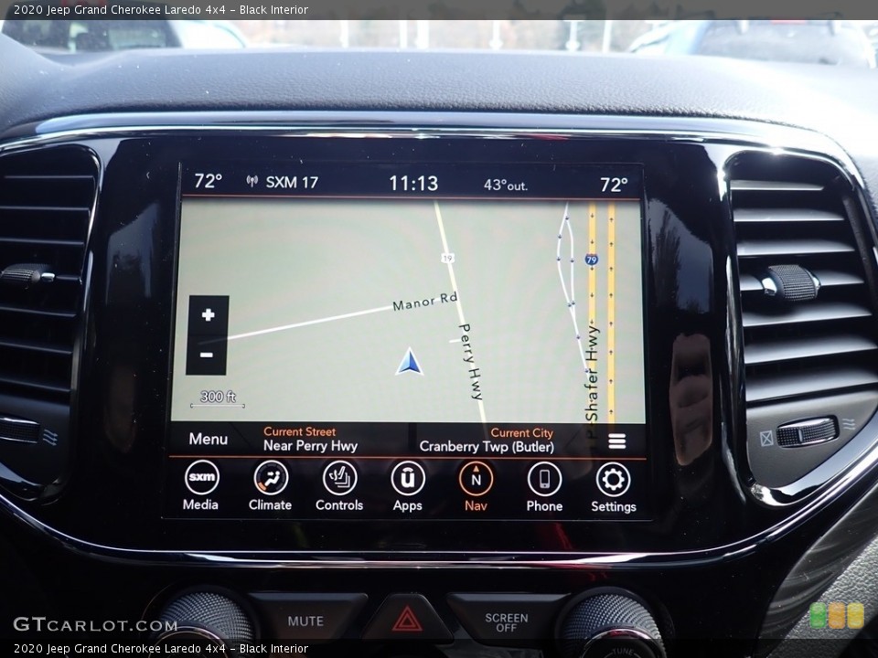 Black Interior Navigation for the 2020 Jeep Grand Cherokee Laredo 4x4 #136126349