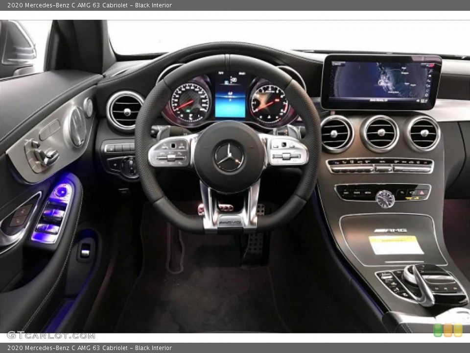 Black Interior Dashboard for the 2020 Mercedes-Benz C AMG 63 Cabriolet #136130795
